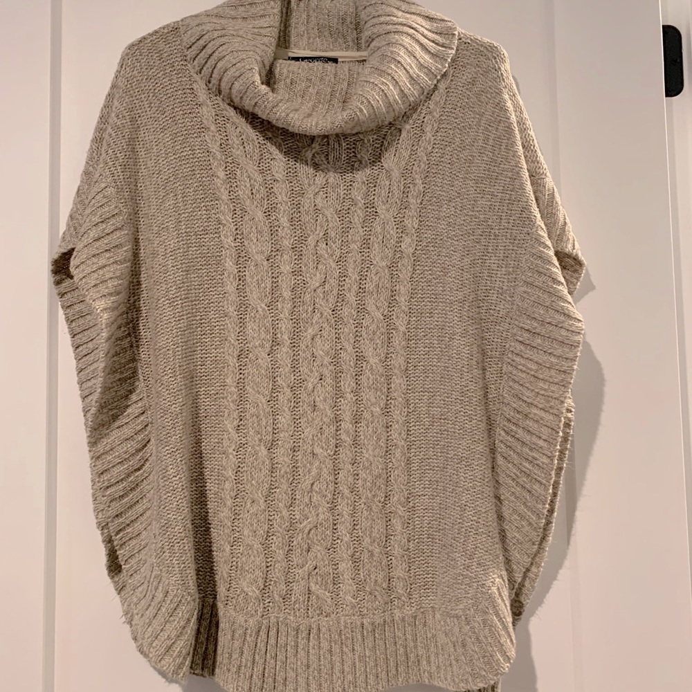 Cream Knitted Poncho